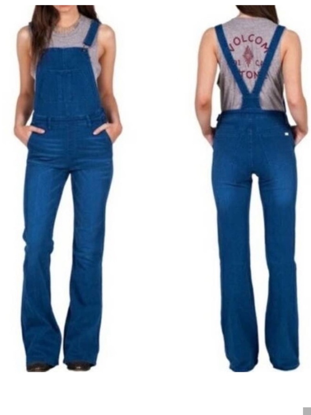 Women's Blue Denim Overalls Jeans - Classic Bib Jumpsuit